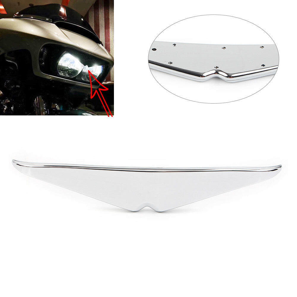 ABS Headlamp Headlight Eyebrow Eyelid Trim Fit for Harley Road Glide FLTRX FLTRU