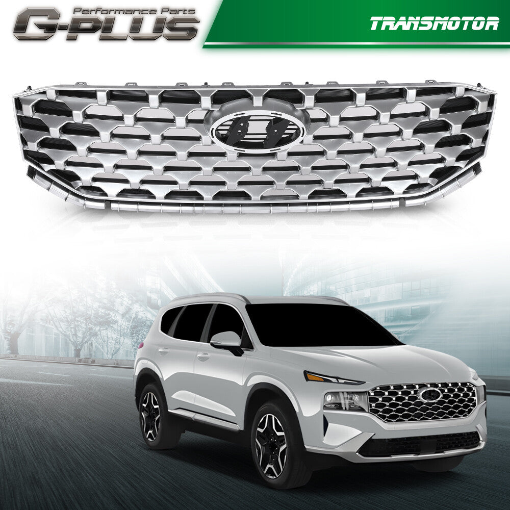 Fits 2021 - 2022 for Hyundai Santa Fe front upper grille assembly for CHRome 86350S1600- v
