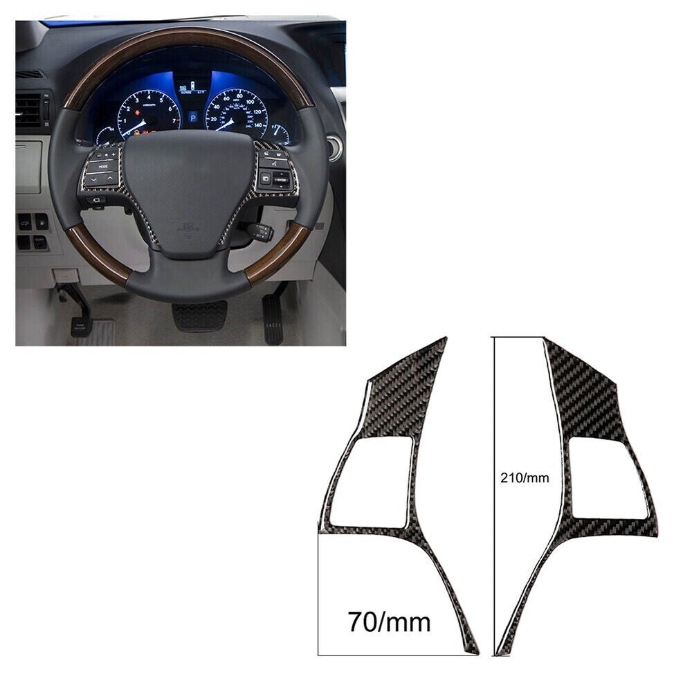 Carbon Fiber Steering Wheel Button Cover Trims for Lexus RX350/RX450H 10-12 New n