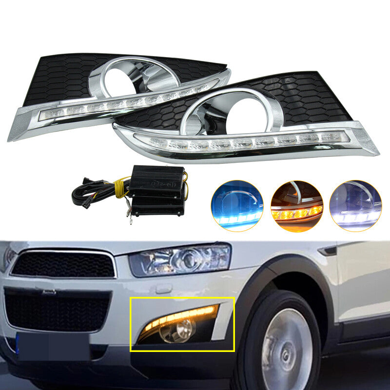 LED DRL Daytime Running Light with foglamp hole for Chevrolet Captiva 2011-2015