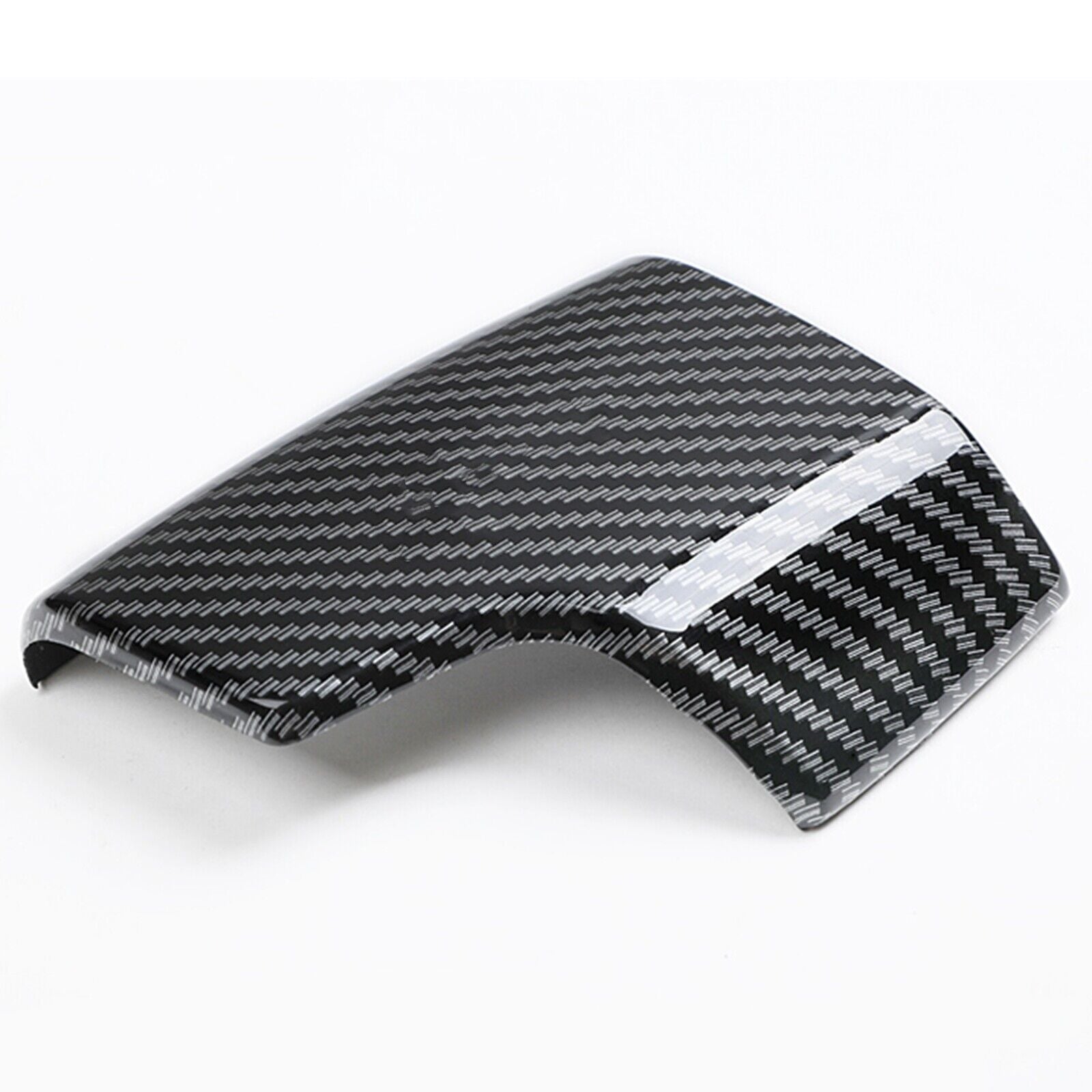 ABS Carbon Fiber Look Gear Shift Knob Cover Trim Fit for Audi for A6 A7 Q7 2020-21