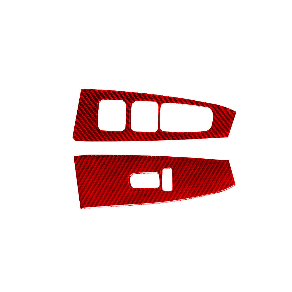 5Pcs Red Carbon Fiber Interior Central Console Cover Trim for Lexus RX300 Type A v