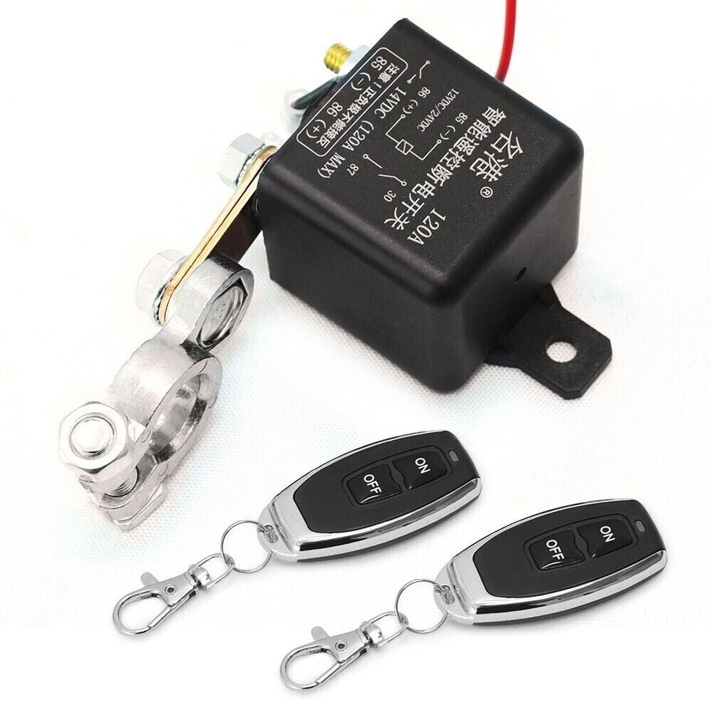 200A Dual Remote Car Battery Disconnect Cut-Off Isolator Master Switch Control