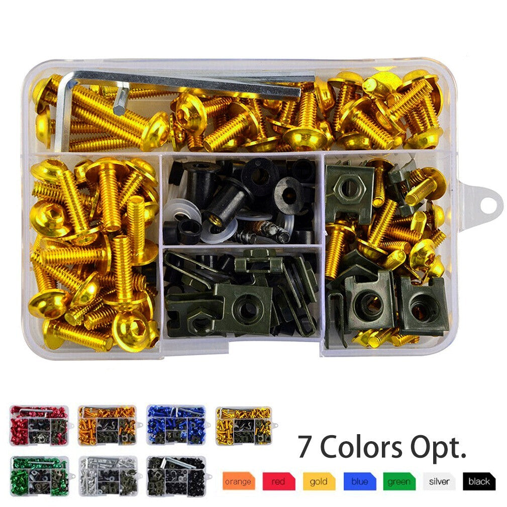Fit for Kawasaki for Honda M6 M5 195X Motorcycle Complete Fairing Bolt Screws Kit