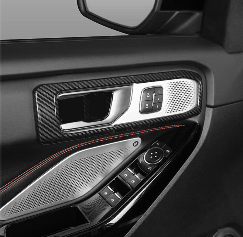 4X for Mazda 6 Atenza 2019-21 Black Titanium Window Lift Switch Panel Cover Trim v