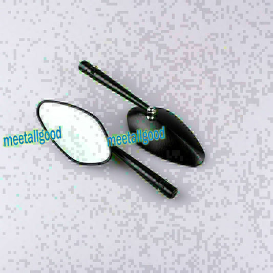 Pair Motorcycle Rear View Mirrors Leaf Style for KAWASAKI ER-6F & Z1000SX 11-15