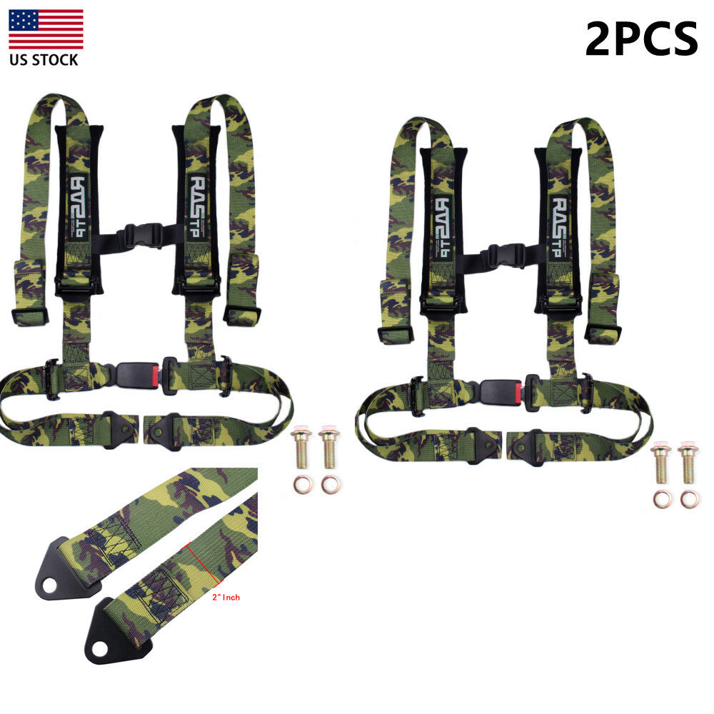 2 4-Point Racing Car Harness Sport Quick Release Safety Universal for Seat Belt X2 Q