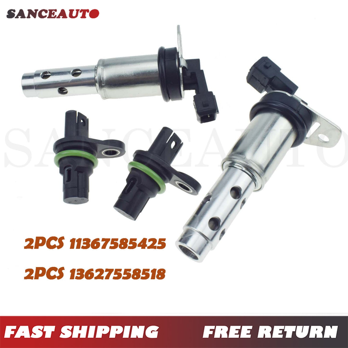 Camshaft position sensor and variable valve timing solenoid valve (4 pieces) suitable for N51 N52- n