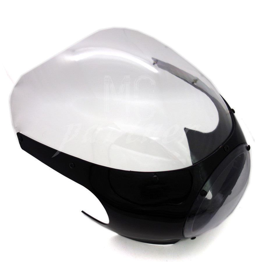 5 3/4 Cafe Racer Drag Racing Fairing  Windshield Fits W/39mm Forks Headlights Q