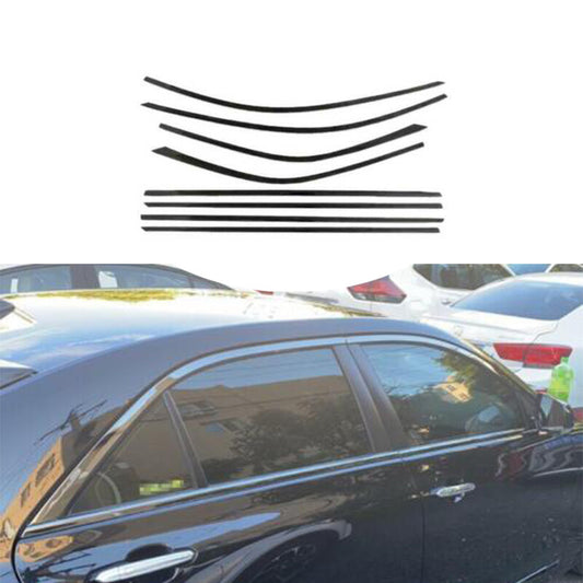 Glossy Black Window Sill Molding Trim Strips For auto for Cadillac ATS ATS-V 2013-19