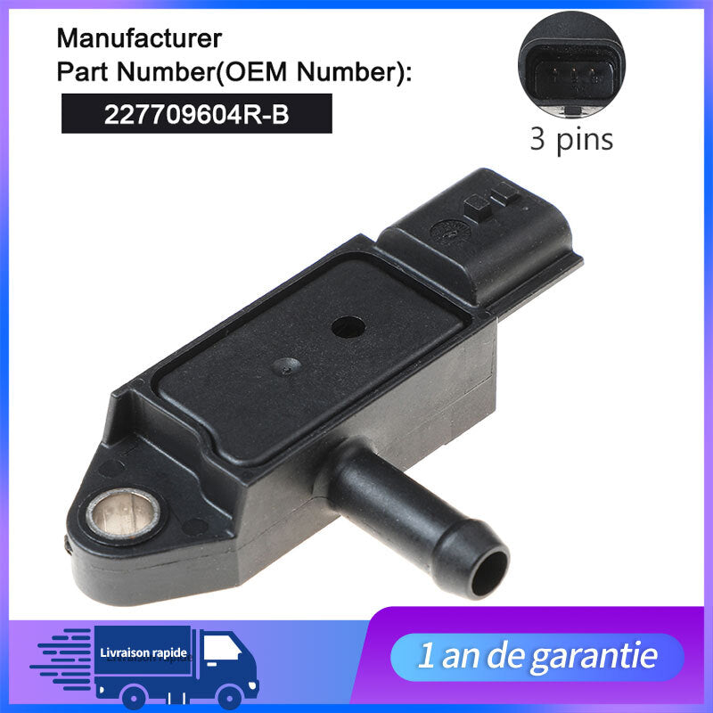 Capteur De Pression Gaz d'¨¦chappement for Nissan DPF Pour for Opel MOVANO VIVARO Neuf