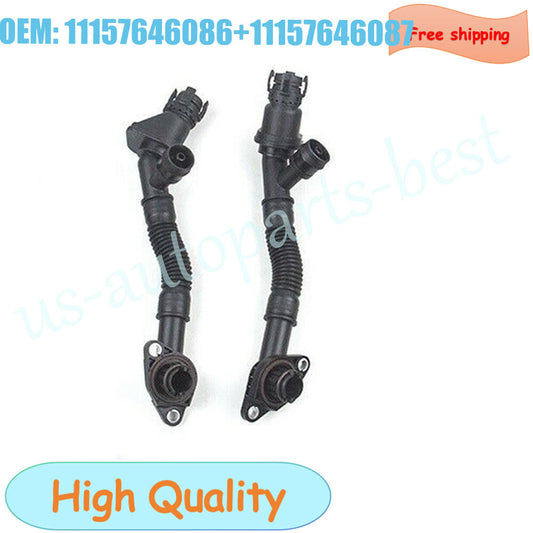 2PCS Crankcase Vent Hoses Lef t Right for BMW 550i 650i 750i 750Li B7 X5 X6 N63