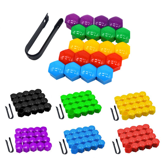 20pcs 19mm Car Wheel Nut Lug Cover Auto Hub Screw Caps Bolt Rims Tire & Tool Q