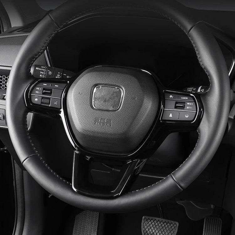 Steering Wheel Trim 1pcs ABS Bright black for Honda CRV CR-V 2023 2024 v