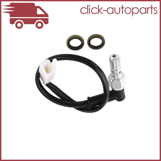 M10 x 1.25mm Motorcycle Hydraulic Brake Switch Pressure Rear Light Switch Black Q