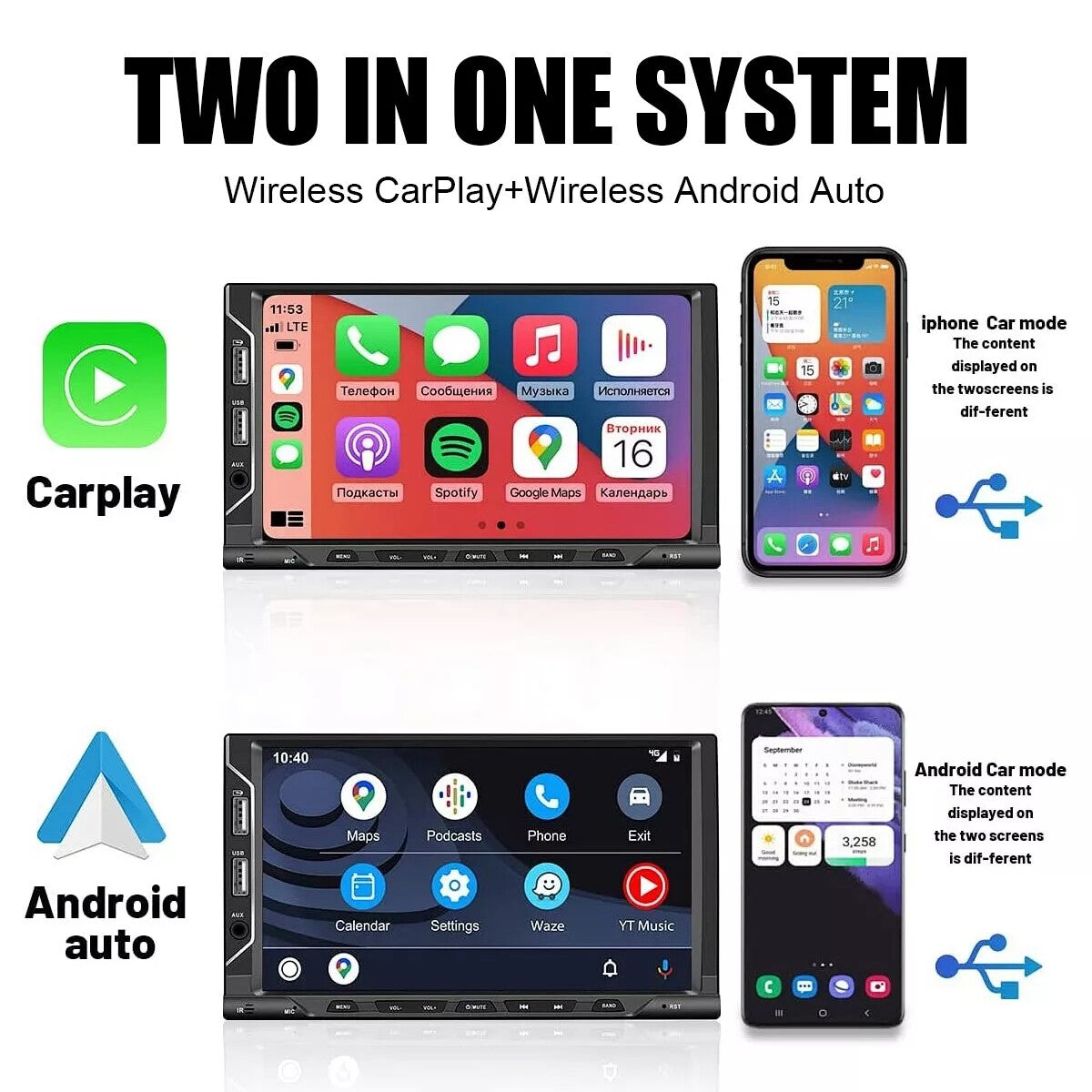 USB Wireless CarPlay Adapter Wireless Carplay Dongle For iPhone Apple Plug &Play