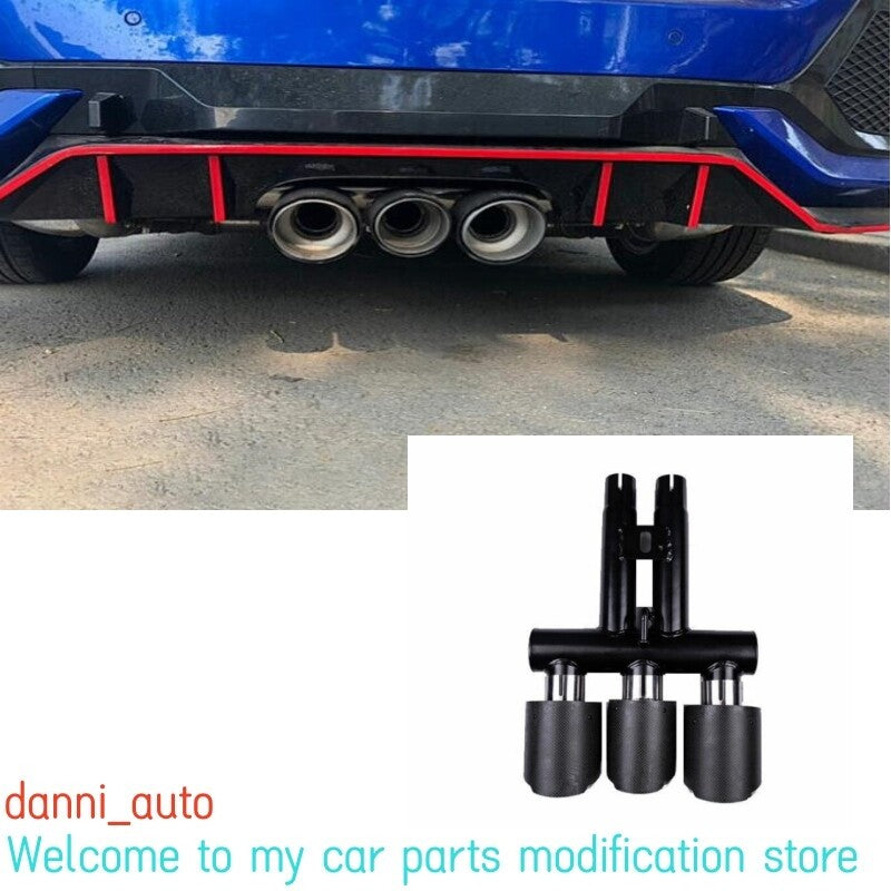 Carbon fiber rear exhaust muffler tip for 2016-2021 for Honda for Civic R model Q