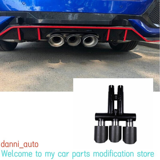 Carbon fiber rear exhaust muffler tip for 2016-2021 for Honda for Civic R model Q