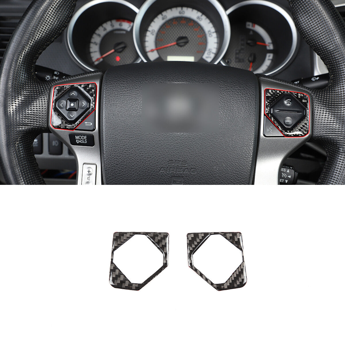 ABS pear-shaped steering wheel button cover trim for Toyota Sequoia 22-23 Q