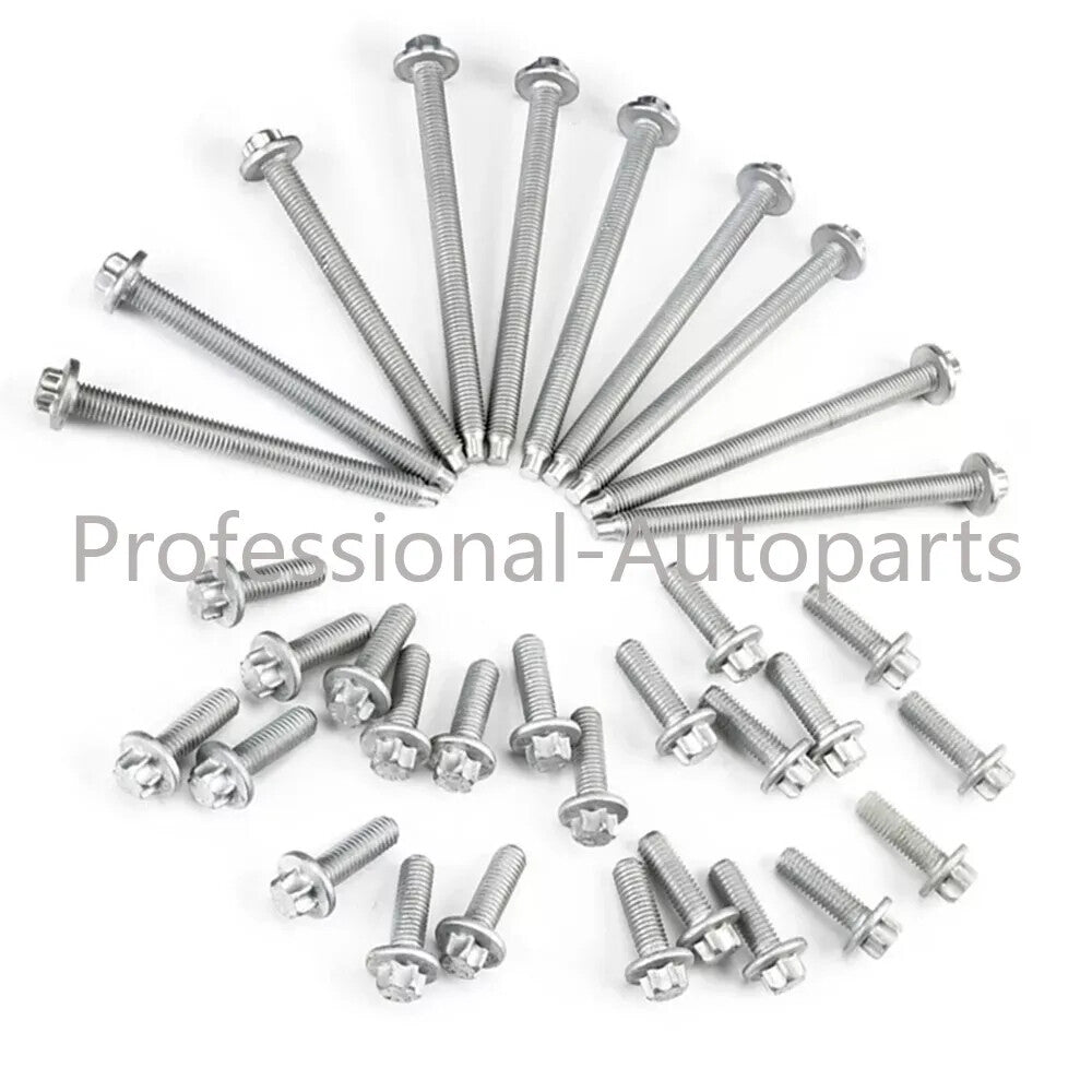 11132210959 Oil Pan Aluminium Screws Bolt Set Fit for BMW E60 E60N E61 Q