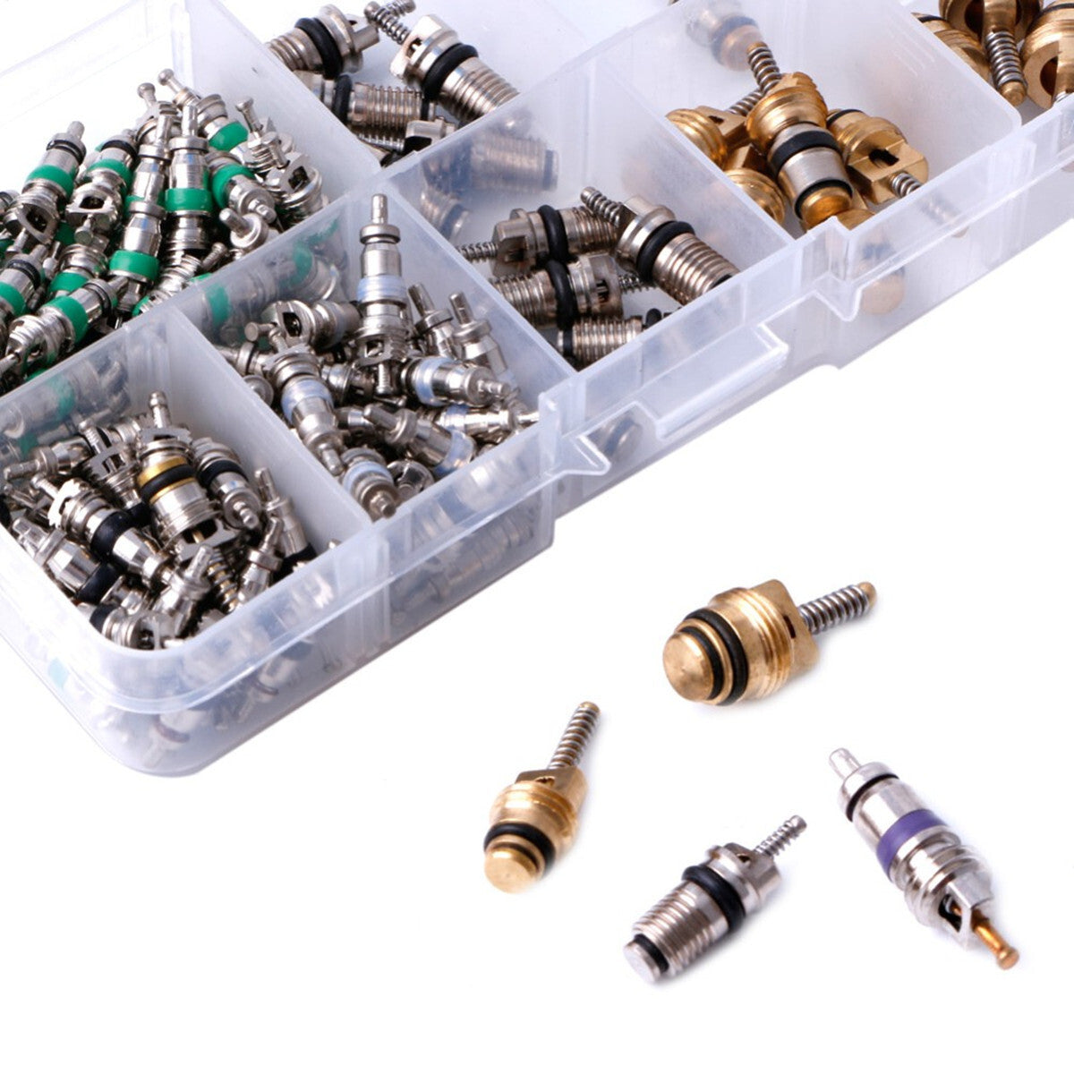 R134a Car A/C Air Conditioning Valve Cores Car Air Con Accessories 134pcs/set Q
