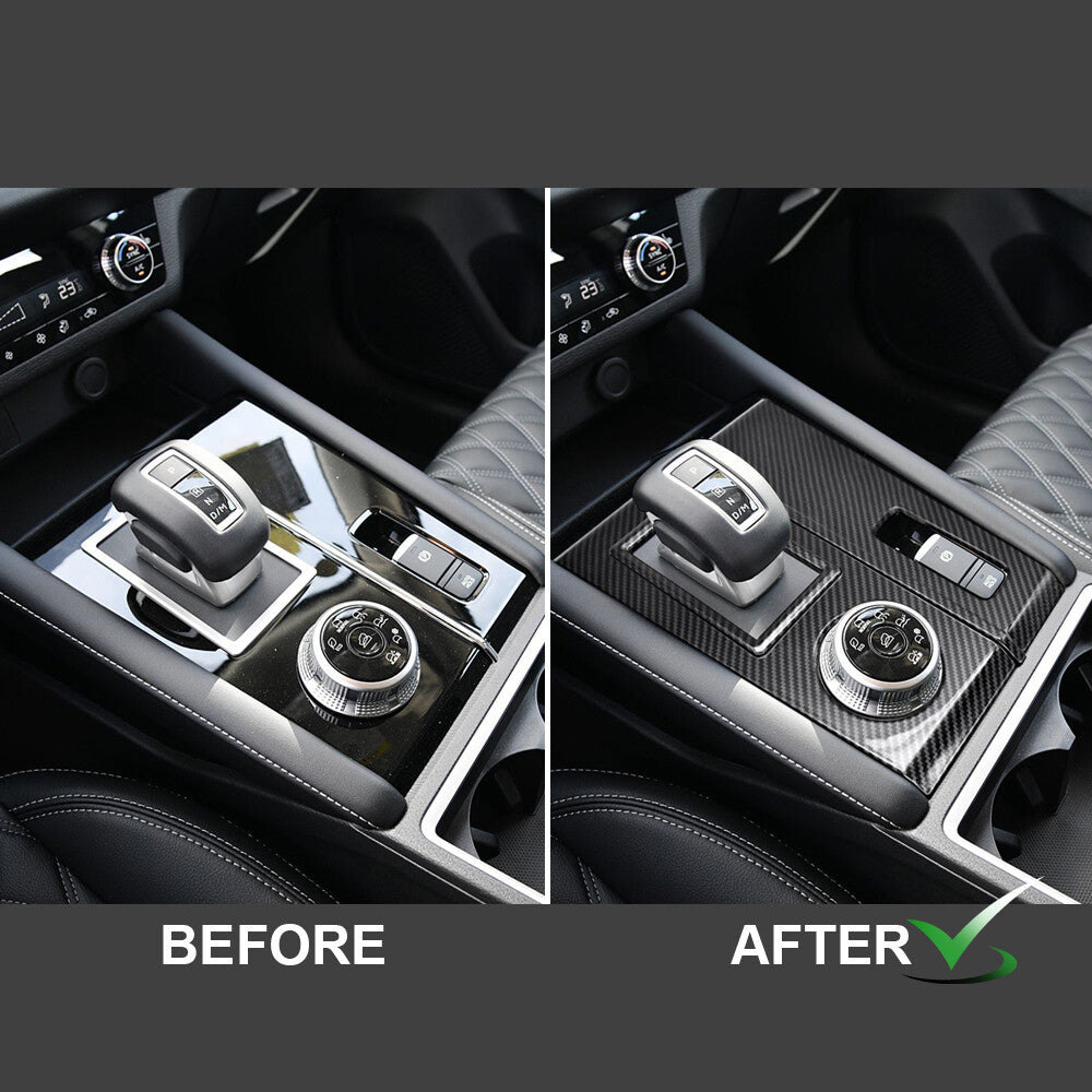 Carbon Fiber Color For 2022-24 for Mitsubishi Outlander Gear Shift Panel Cover Trim