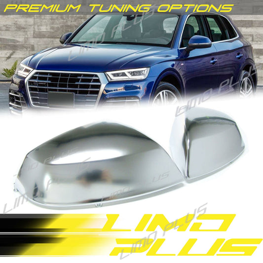 Matt for CHRome Side Mirror Covers for 2018+ for Audi Q5 SQ5 Q7 SQ7 with O Lane Assist v