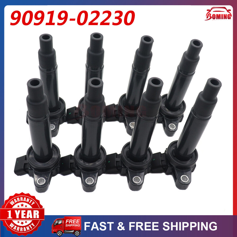 Set 8PCS Ignition Coils For 1998-2009 for Lexus for Toyota 4.3 4.7 5.7L V8 90919-02230