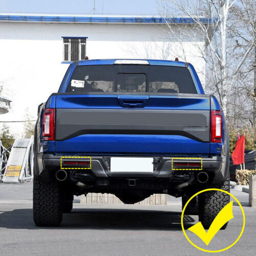 for ford  F150 F-150 2015-2020 Chrome Rear Bumper Fog Light Lamp Frame Trim Decor