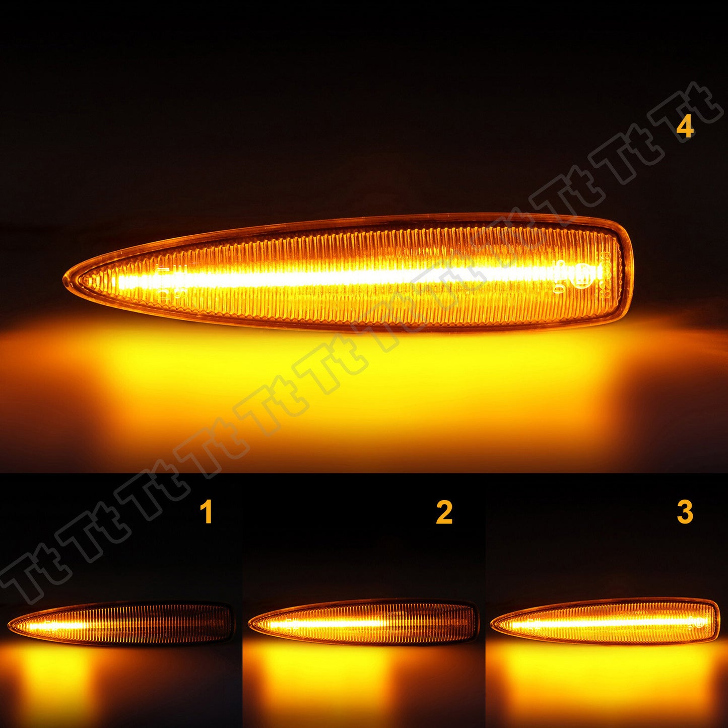 Sequential LED Fender Side Turn Signal Lights for Lexus IS F LX570 LS460 LS600hL- v