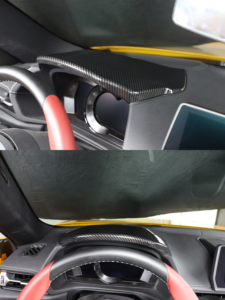 Matte Black ABS Gear Shifter Trim Cap for Corvette C7 2014-2019 - v