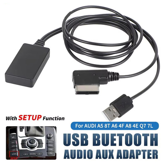 Car Audio Bluetooth HIFI Cable USB AUX In Adapter for Audi A5 8T A6 AMI MMI 2G