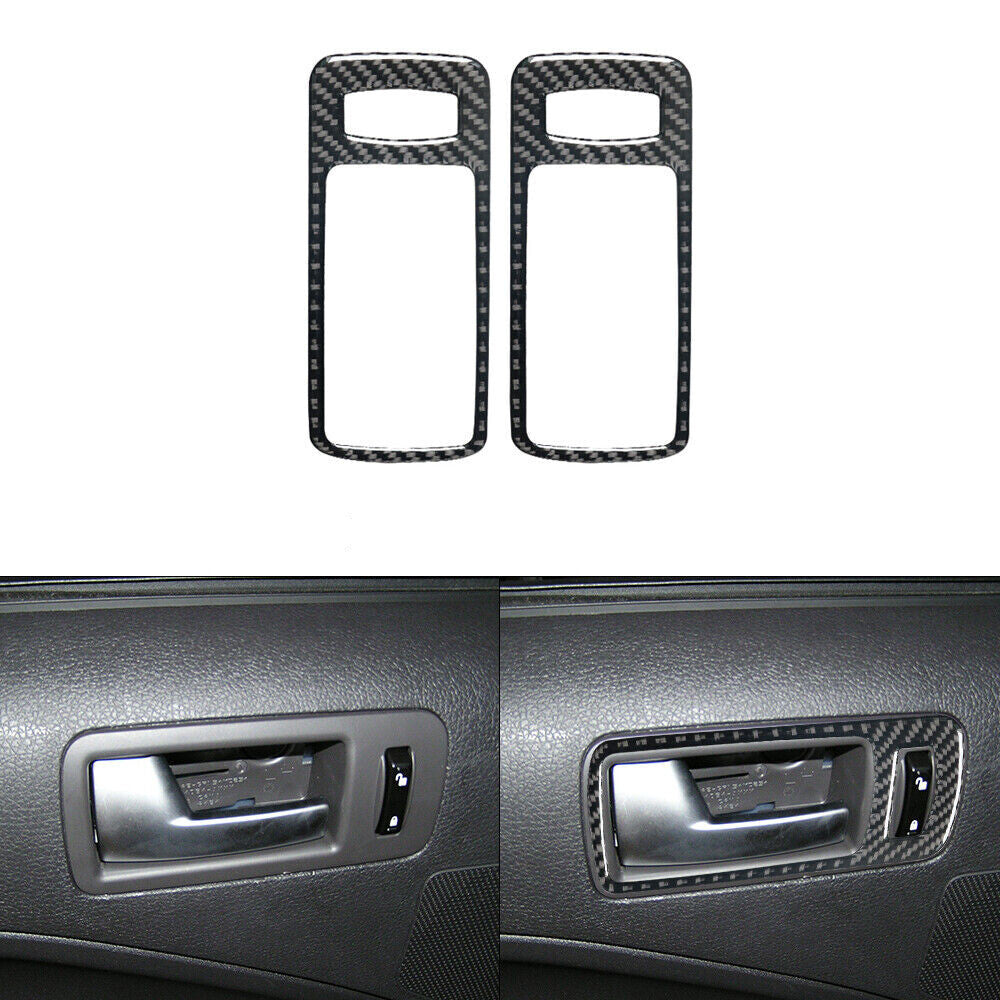 Carbon Fiber Interior Central Cup Holder Cover Trim For Tacoma 2016-2021 v
