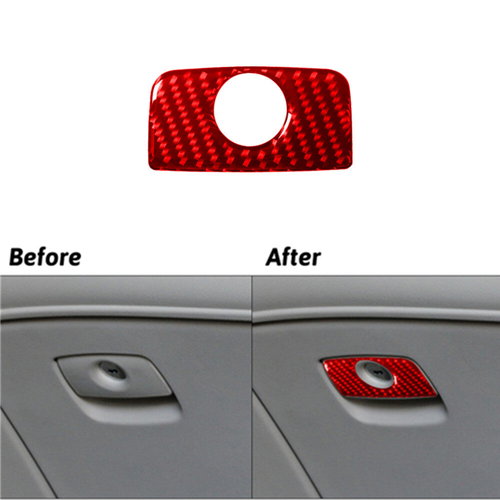 Red Carbon Fiber Glove Box Switch Panel Cover Trim for Hyundai Azera 2006-2011