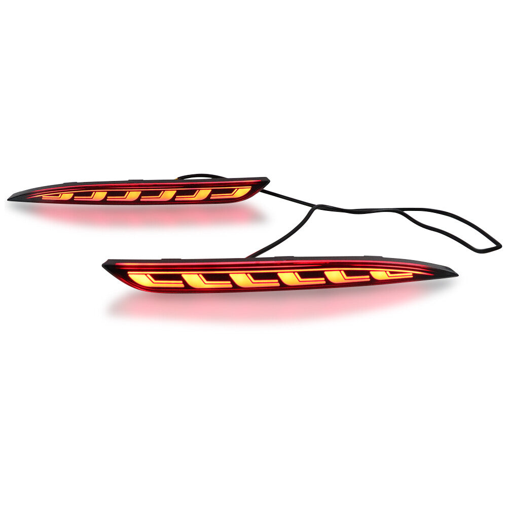 2 PCS LED Bumper Brake Light 12V Rear Reflector Lamp for 2017-2022 for Model 3 Q