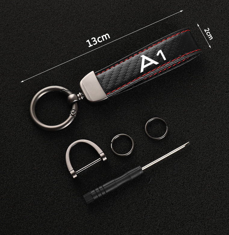 Car keychain/key ring with lanyard, car accessories, JDM, black, suitable for Honda and for Acura .
