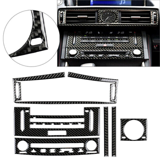 Carbon Fiber Air Vent ACCD Panel Cover Trim Set for Lexus IS250 IS350 2014-2018