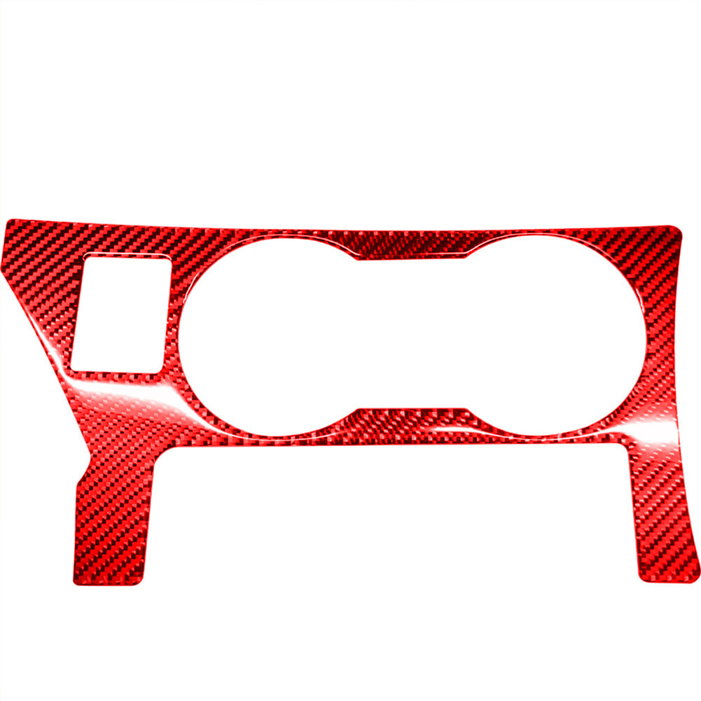 Carbon Fiber Floor Console Storage Cover Trim for Jetta Sedan 2011-14 v