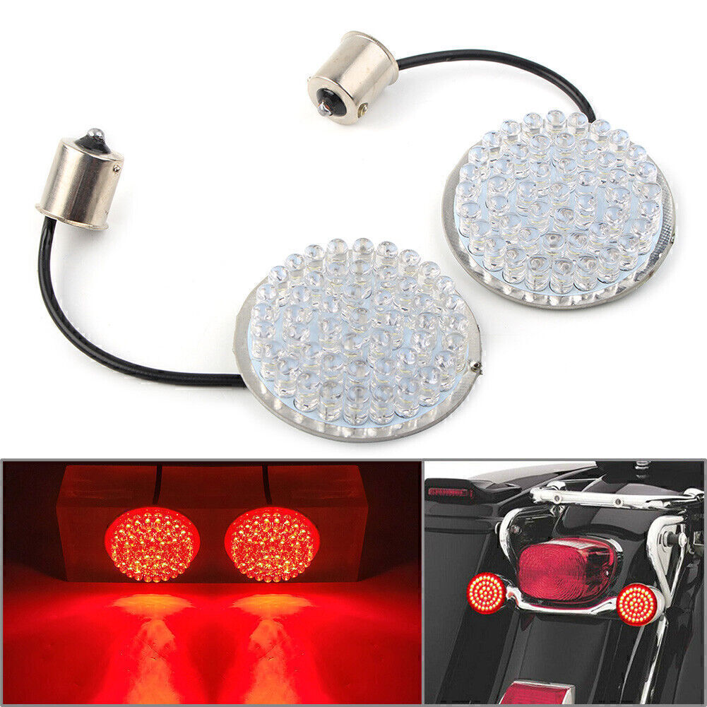 for Harley Softail Touring Sportster Rear Turn Signal Light Blinker 2X Red LED