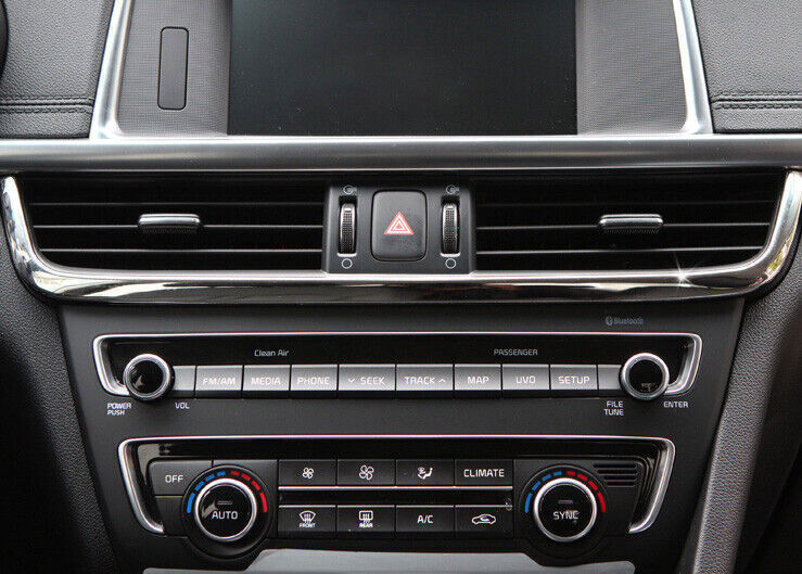 Middle Air Outlet Vent Cover Trim Fit for Kia K5 Optima Pro 16-20 Silver Steel