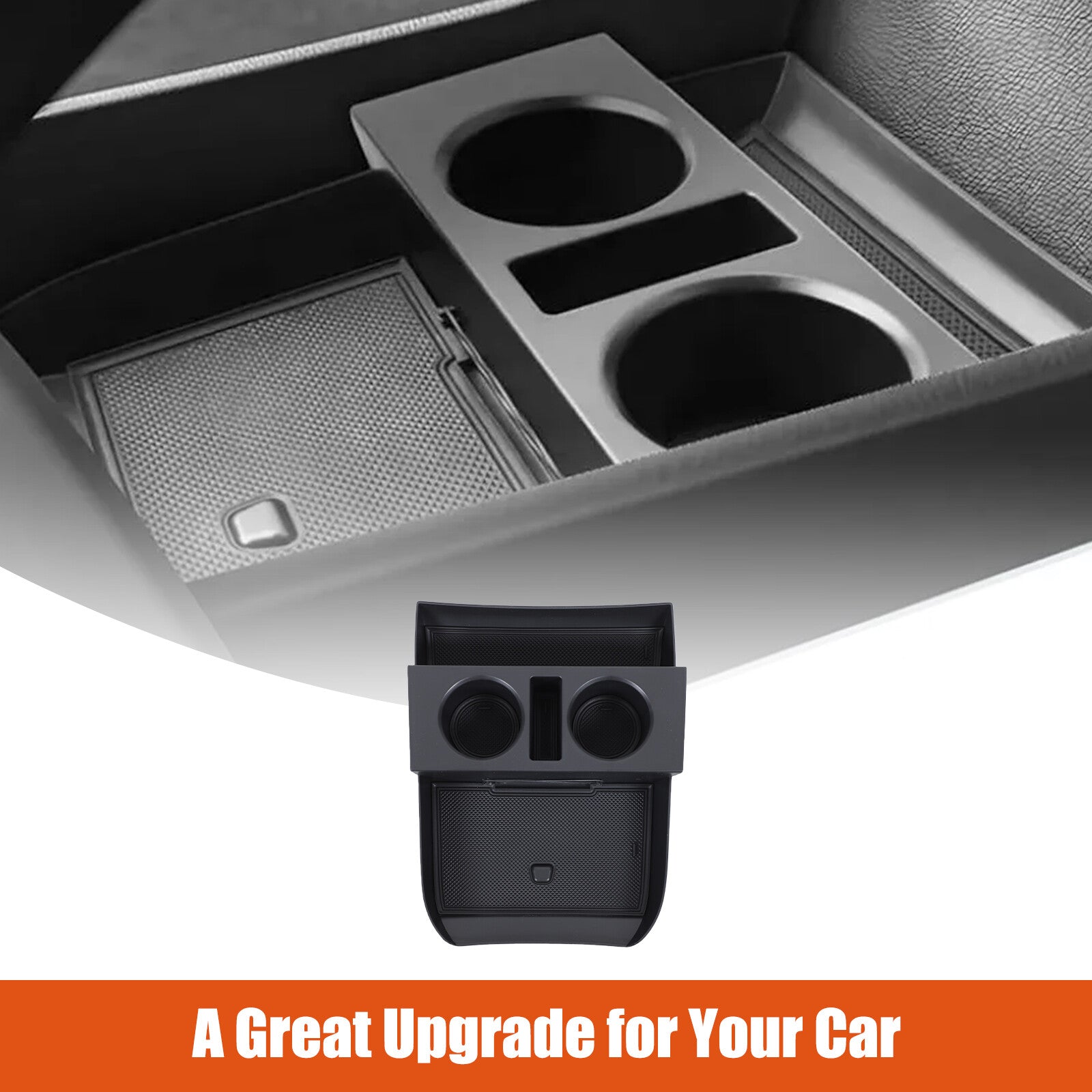 Black under-dashboard storage tray for Hyundai Palisade 2019 - 2023 n