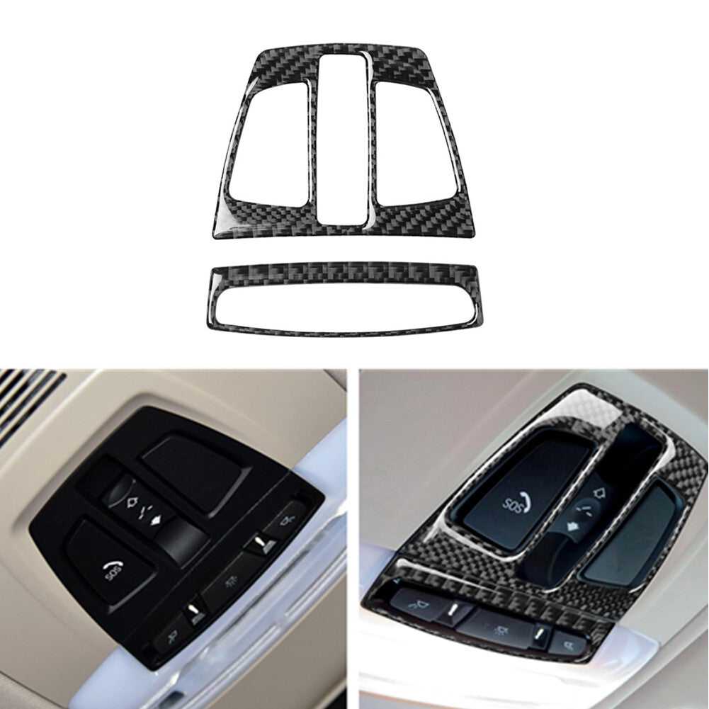 Carbon Fiber Rear Door Handle Frame Cover Trim for Tiguan 2013-2017 v