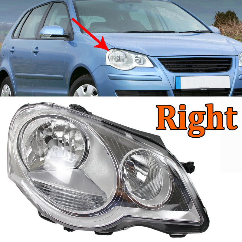 The right front bumper fog light and white headlight assembly are suitable for Volkswagen POLO 9N3 (2006-2010).