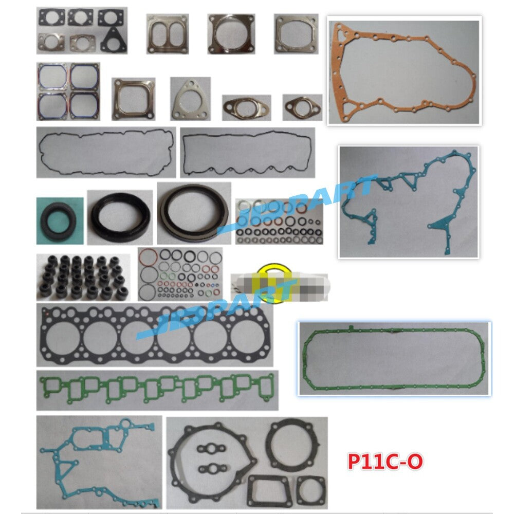 Full gasket kit with head gasket for Hino P11CT P11C-T P11C engine parts -