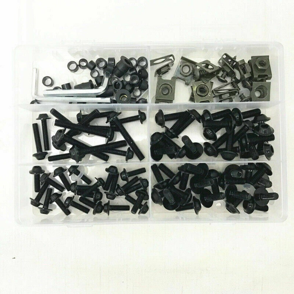 177pcs Motorcycle Bumper Bodywork Panel Fairing Bolts Set Fastener Clips Screws n