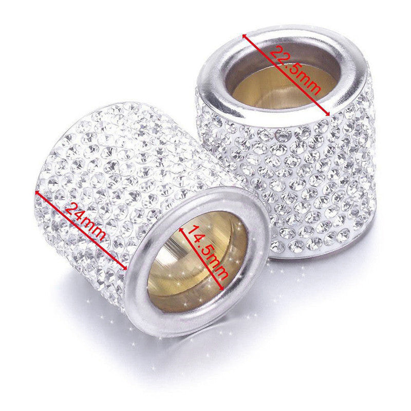 4pcs Diamond Jewelry Crystal Car Headrest Collar Interior Decoration Column Grand- n