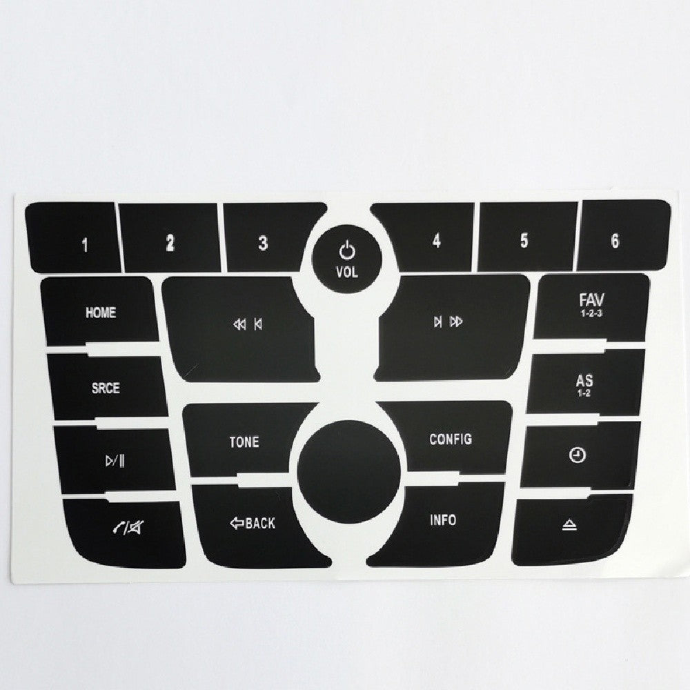 Car Radio Button Repair Decal Sticker Set Black for Buick Verano Encore 2012-15