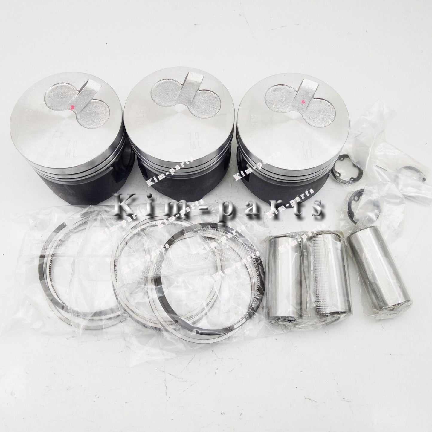 3 sets of STD piston kits + ring sets for 3TNV70-HGE 3TNV70 3D70 engines
