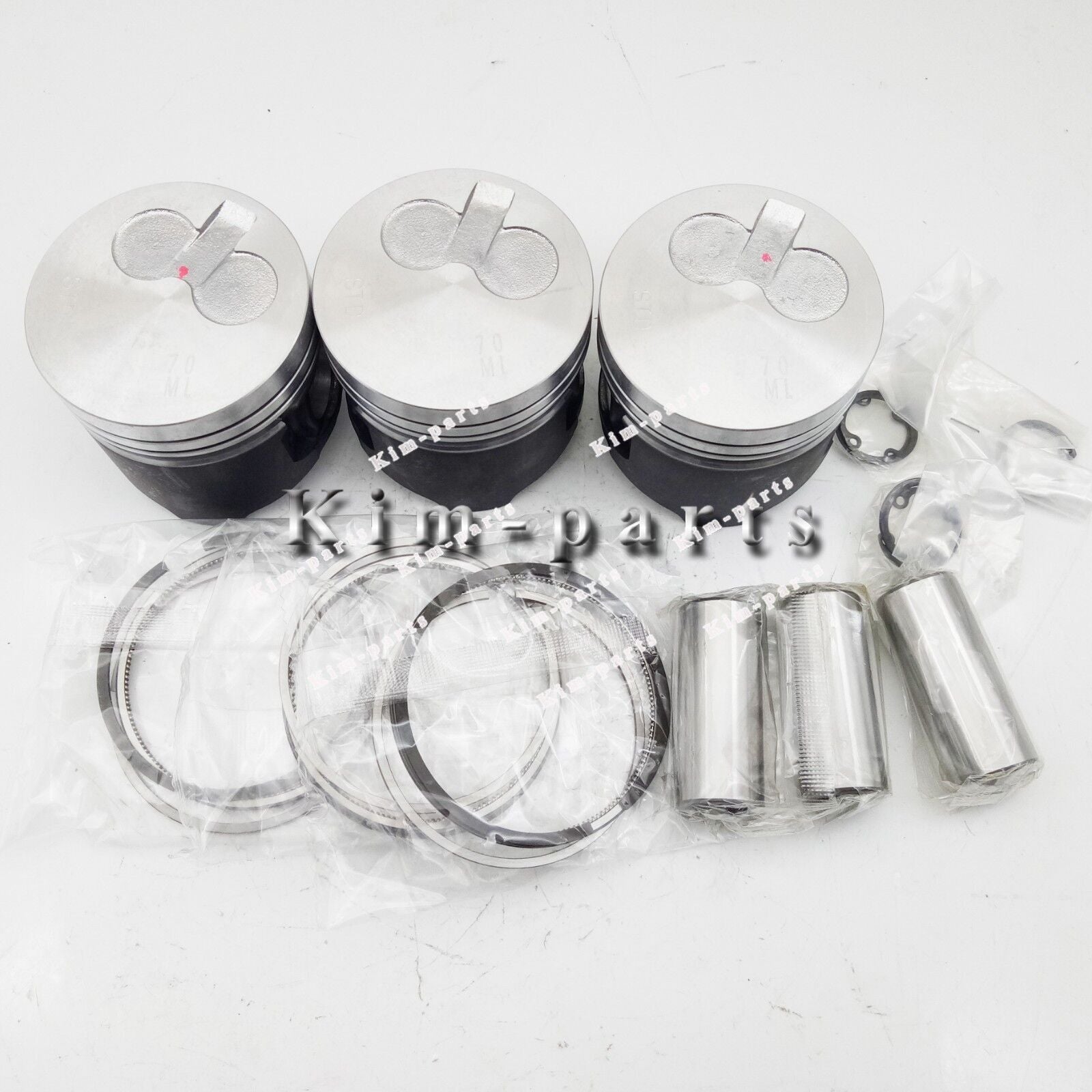 3 sets of STD piston kits + ring sets for 3TNV70-HGE 3TNV70 3D70 engines