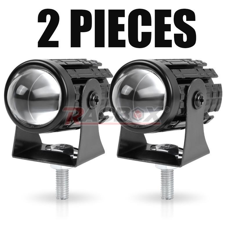 Pair LED Work Light Bar Fog Driving Spot Pods Lamp Off Road SUV ATV White+White